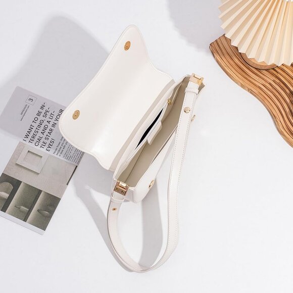 Women's White Joy Shoulder Bag  Ladies Fashion Handbag for Daily & Travel Use - Picture 4 of 7